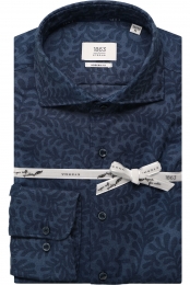 ETERNA1863FlanellenOverhemddonkerblauwBedrukt