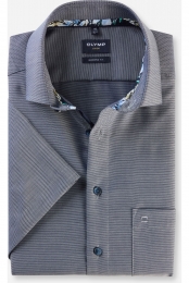 OLYMPLuxorOverhemdKortemouwmarine