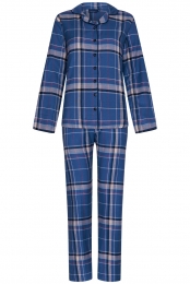 Blauweflanellendoorknooppyjama