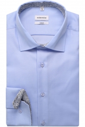 SeidenstickerOverhemdlichtblauwEffen