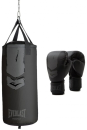 EverlastProspect2HeavyBagKit-BokszakBokshandschoenen-ZwartGrijs