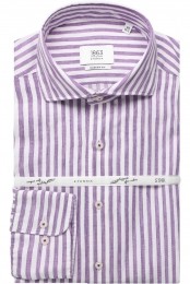 ETERNA1863LinnenOverhemdGestreept