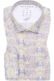 ETERNAPerformanceOverhemdbruinBedrukt