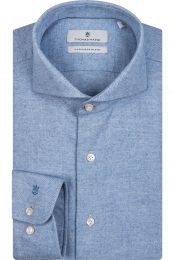 ThomasMaineFlanellenOverhemdblauwEffen