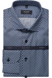 OLYMPSIGNATUREOverhemdnachtblauwMotief