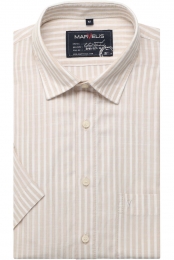 MarvelisCasualOverhemdKortemouwbeige