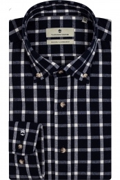 ThomasMaineFlanellenOverhemdblauwRuit