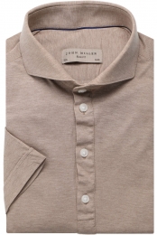 JohnMillerPoloshirtKortemouwlichtbruin