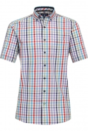 RedmondCasualOverhemdKortemouwblauwaquawit