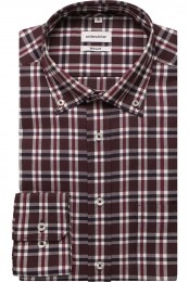 SeidenstickerFlanellenOverhemdpaarsRuit