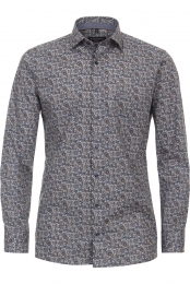 CasaModaOverhemdblauwBedrukt