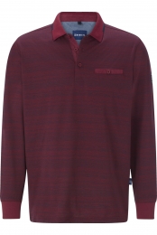 BABISTAPoloshirtlangemouwdonkerroodEffen