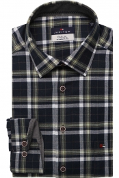 JupiterCasualOverhemdgroenzwartRuit