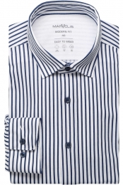 MarvelisPerformanceOverhemdblauwwitGestreept