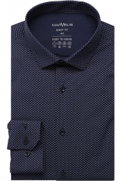 MarvelisPerformanceOverhemdmarineblauwMotief