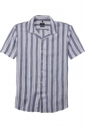 OLYMPCasualLinnenOverhemdmarineGestreept