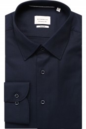 ETERNAOverhemdmarineGestructureerd