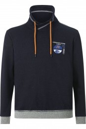 JanVanderstormSweatshirtShawlkraagdonkerblauwEffen