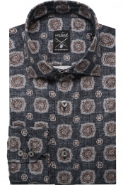 vanLaackMeisterwerkOverhemdblauwwitMotief