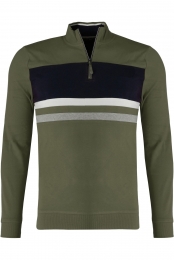 MarvelisCasualTruiritssluitingblauwgroenwitGestreept