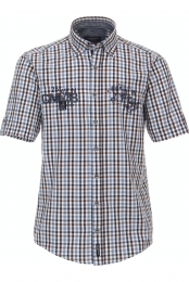 CasaModaOverhemdKortemouwblauw