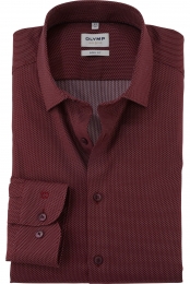 OLYMPLevelFiveOverhemddonkerroodFaux-uni