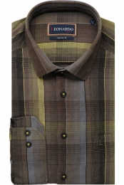 LeonardobyJupiterOverhemdgroenRuit