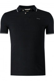 GANTPoloshirtKortemouwzwart
