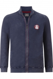 JanVanderstormSweatjacketdonkerblauwEffen