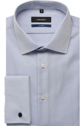 SeidenstickerOverhemdlichtblauwEffen