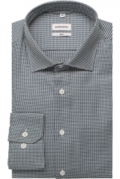 SeidenstickerOverhemdblauwPiedDePoule