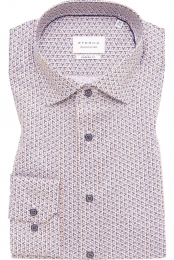 ETERNAOverhemddonkerbruinBedrukt