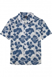 OLYMPCasualOverhemdKortemouwblauw