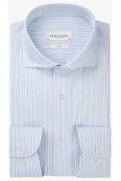 ProfuomoOverhemdblauwGestreept