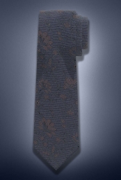 OLYMPSIGNATUREStropdasbruinBloemen