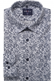 MarvelisCasualOverhemdrookblauwBedrukt