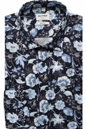 OLYMPLevelFiveOverhemdmarineBloemen