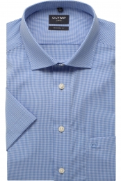 OLYMPLuxorOverhemdKortemouwblauw
