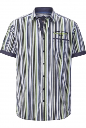 JanVanderstormOverhemdKortemouwblauw