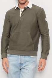 OLYMPCasualPoloshirtlangemouwolijfGestructureerd