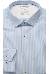 MarvelisPerformanceOverhemdblauwGestreept