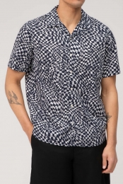 OLYMPCasualOverhemdKortemouwmarine