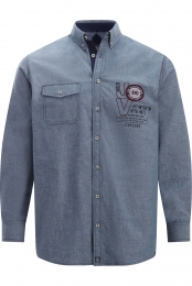 JanVanderstormDenimshirtblauwEffen