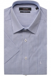 LeonardobyJupiterOverhemdKortemouwmiddenblauw