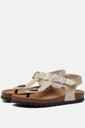 KiplingPepita1SandalengoudLeer