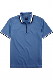 OLYMPCasualPoloshirtKortemouwrookblauw