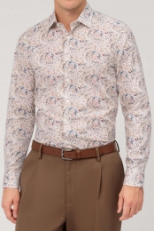 OLYMPLevelFiveOverhemdnatuurlijkBedrukt