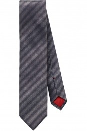 OLYMPStropdasblauwzilverHorizontalestrepen