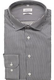 SeidenstickerOverhemddonkerblauwGestreept