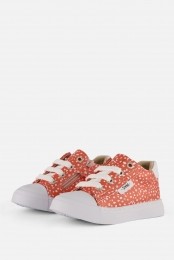 ShoesmeDotsSneakersoranjeLeer